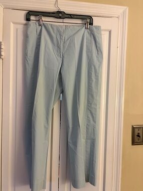 A/X Armani Exchange Women's Pale Blue Cropped Dress Pants